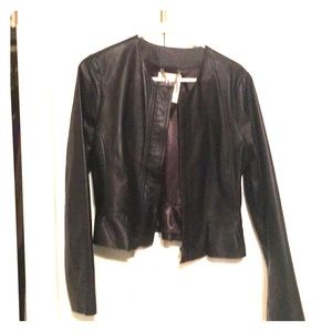 BB Dakota Clary Leather Jacket L Large Real